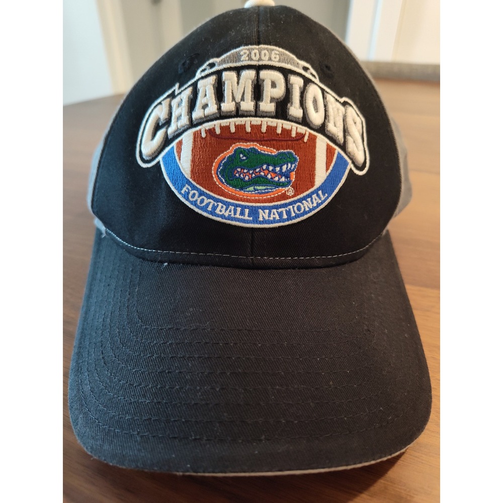 Florida Gators 2006 Football National Champions Hat BCS Arizona 2007 Black Grey